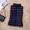 Autumn Winter Women's Down Jacket Women Vest Sleeveless Waistcoat Warm Lightweight Puffer Jacket Female Tops Outwear