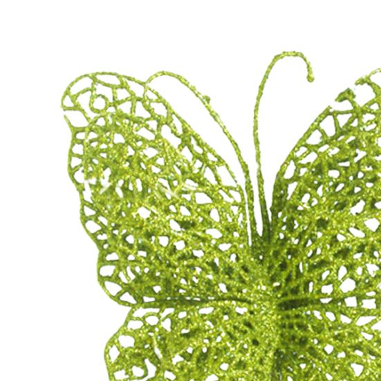 Подвесной кулон, выдалбливают, широкое применение, пластиковый мини-реалистичный подвесной орнамент в виде бабочки, рождественское елочное украшение для вечеринки