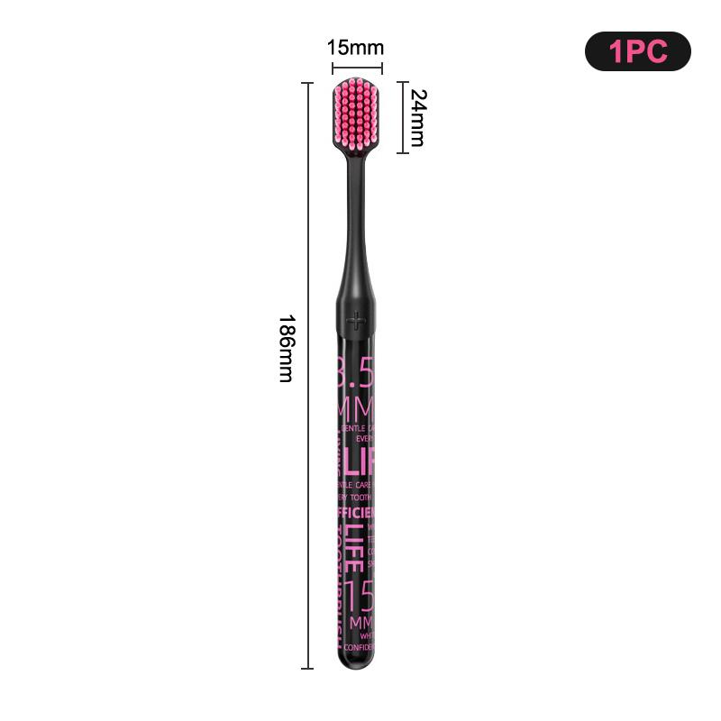 Дофамин Черная Пудра Зубная Щетка Мягкая Щетина Высокая Ценность Корейский Стиль Трендовая Домашняя Мойка Широкая Головка Зубная Щетка