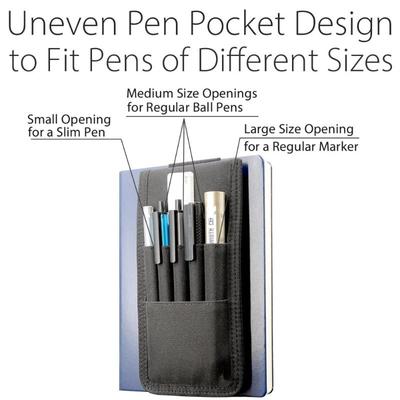 Большая вместимость ПУ кожа/Оксфордская ткань Регулируемая эластичная лента Держатель для ручек Чехол для ручек для планера Держатель для ручек для обложки блокнота