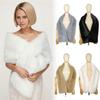 Korean Style Plush Shawl Soft Cloak Bride Shoulder Fake Collar Faux Fur Scarves Ladies/Girls