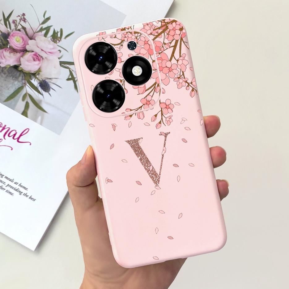 Чехол для Infinix Hot 40 Чехол для Infinix Hot 40i Милые Буквы Короны Задняя Крышка Чехол для Телефона Для Infinix Hot 40 Pro Hot40 Hot40i Мягкие Fundas