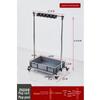 Mobile Mop & Broom Organizer with Storage Rack