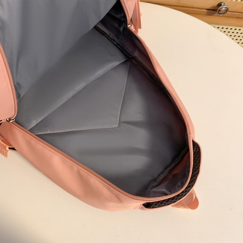 Студенческий школьный женский однотонный рюкзак большой емкости