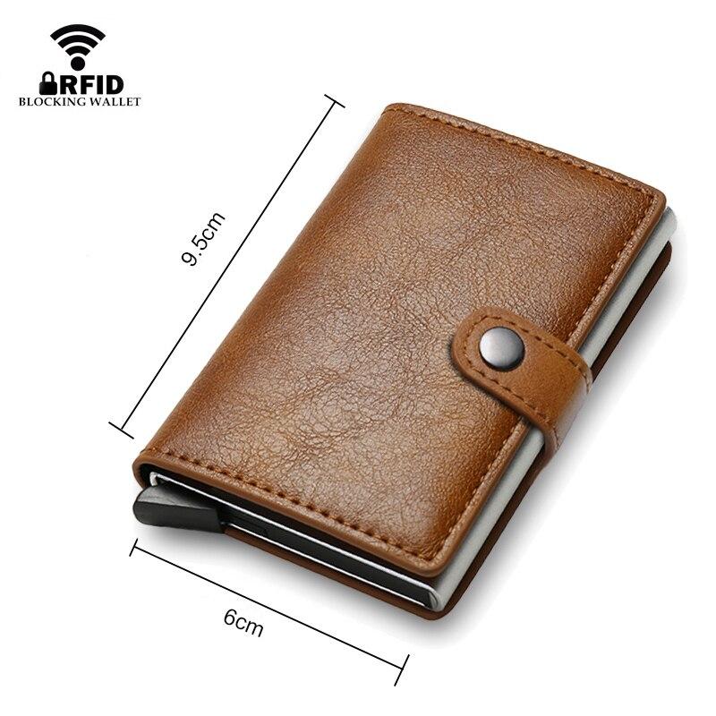 Slim Thin RFID Business Card Holder Name Card Case Carbon Fiber Wallet Men Bank Cradholder Minimalist Walets Money Bag with Hasp
