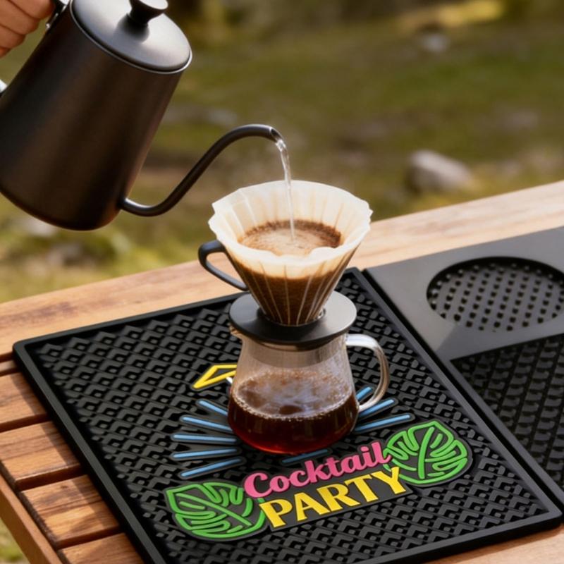 Excellent Secure Rubber Bar Pad For Drink Making And Serving protects Countertops From Liquid Damage