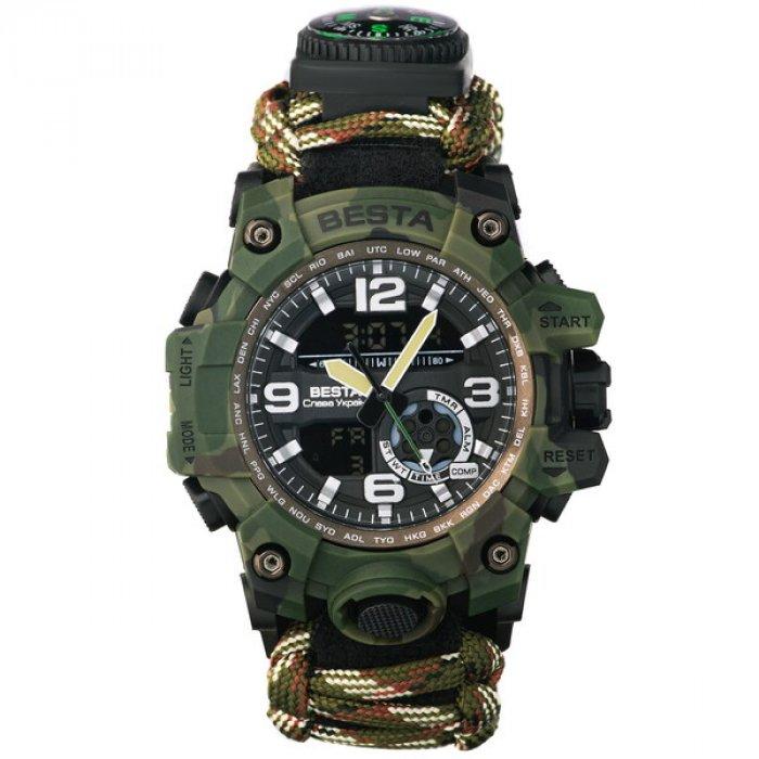 Men's Waterproof Tactical Watch Besta Box Military Set Gift Set, With Compass
