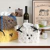 A Plush Puppy Tissue Box Set, Creative Square Napkin Box, Decorative Desktop Tissue Box for Home, Living Room, Dormitory - Other Materials