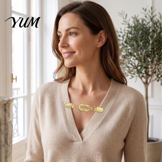 Clothing Embellishment Accessories Retro Knotted Sweater Clip for Women, Cardigan Dress Waist Cincher Clip, Cloak Shawl Pant Tightener Clothes