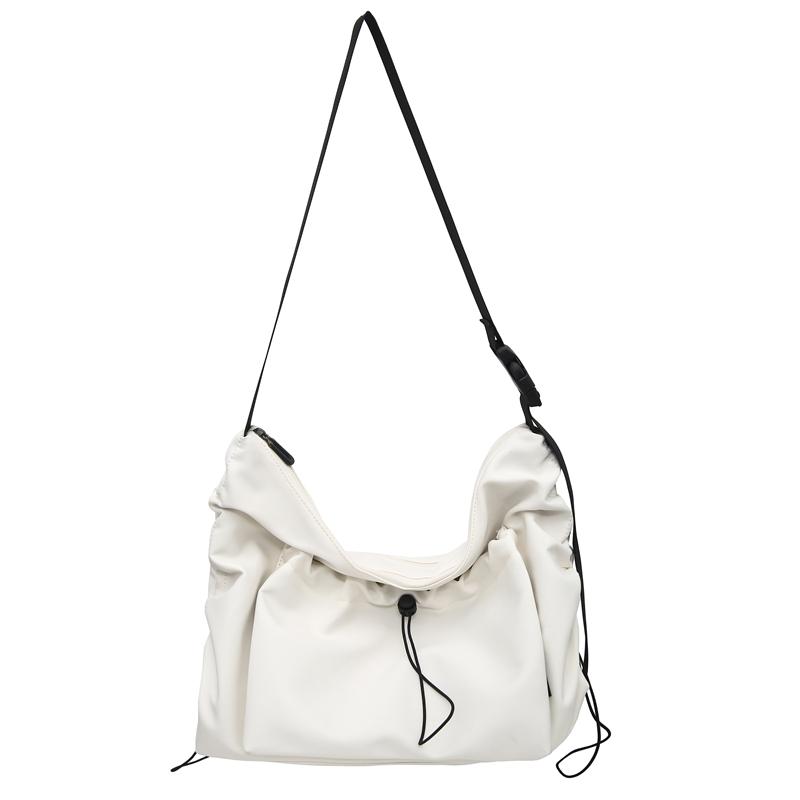 Large Capacity Drawstring Bag Men Lightweight Crossbody Bag Women Commuter Shoulder Tote Bag