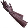 High Quality Ladies Color Lambskin Leather Gloves Length 47cm Winter Warm Fashion Long Gloves