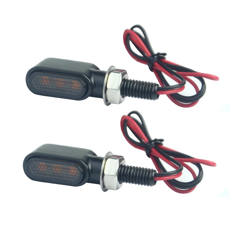 Motorcycle 8mm Mini 3LED Turn Signal Light Rear Light Indicator Flasher Lamp For Cafe Race Bobber Chopper Sportster 883 1200