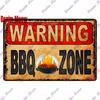 Ретро Металлическая Табличка для Вечеринки Барбекю Папина Зона BBQ Время Гриля Настенное Искусство Постер для Бара Паба Кухни Домашний Декор WY