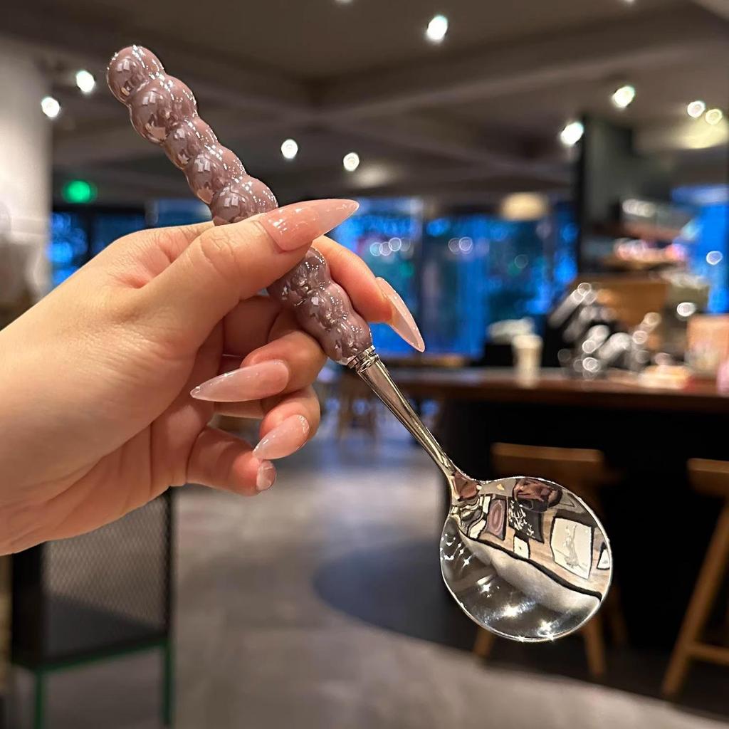 Набор столовых приборов Boss Lady Pearl с керамическими ручками и из нержавеющей стали 304 - Высококлассный стиль INS