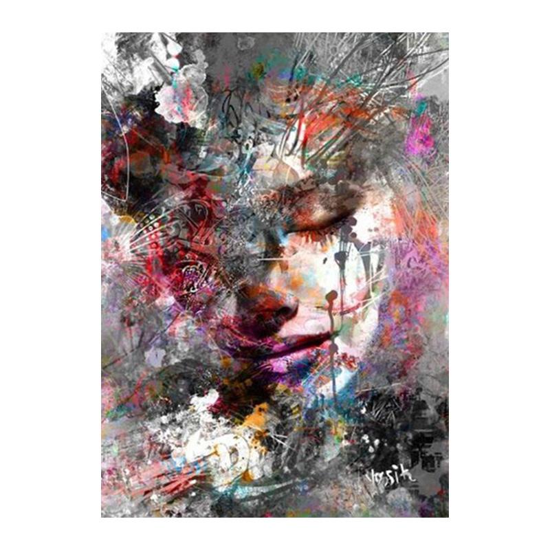 Abstract Graffiti Art Canvas Painting Pop Art Canvas Posters Modern Girls Wall Art Pictures For Living Room Wall Decor Background Wall Decoration