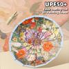 Роскошный зонт-картина маслом с цветным покрытием UPF50+ защита от УФ-лучей Солнечные зонты для женщин Элегантный складной зонт от дождя и солнца
