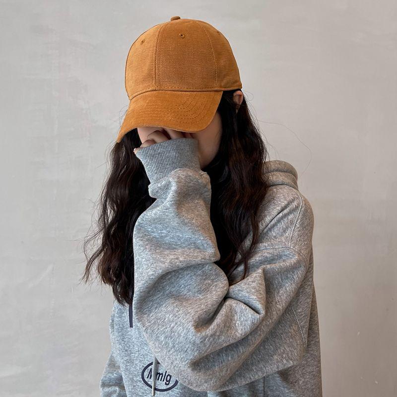 Базовая бейсбольная кепка, женская корейская версия, трендовая однотонная спортивная бейсболка, летняя дикая студенческая простая фуражка