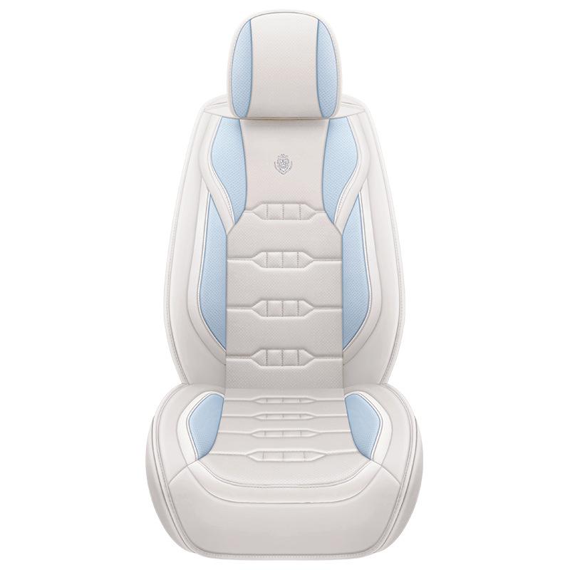 1 шт. Полностью кожаная подушка для автомобильного сиденья, полностью закрытый дышащий чехол для сиденья, перфорированная кожа наппа, одинарный лист, всесезонная совместимая подкладка