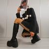 Brand New Gothic Style Sexy Elegant Chunky Platform Women Ankle Boots Big Size 43 Walking Comfy Woman Shoes Platform Shoes