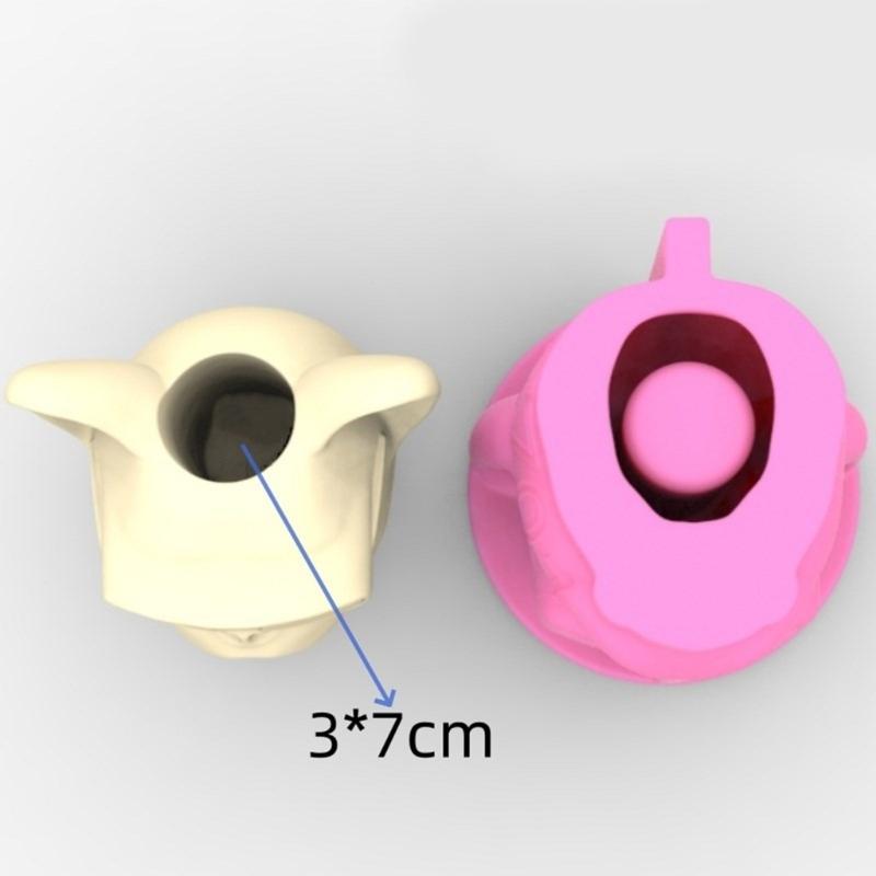 Dog Head Flower Pots Mold Epoxy Resin Molds Pen Holder Candle Holder Cement Planter Silicone Mould Home Decorations