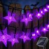 Star String Lights 23FT 50LED Colorful Star Fairy Lights Waterproof Solar Powered Twinkle Light with 8 Modes Outdoor Decorative Lights for Garden