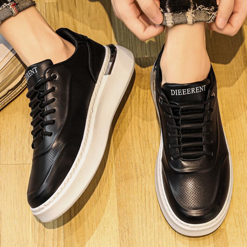 Men's Sneaker New Casual Shoes for Men Platform Lace-up Sneakers Non-slip Comfortable Male Shoes White Breathable Running Shoes