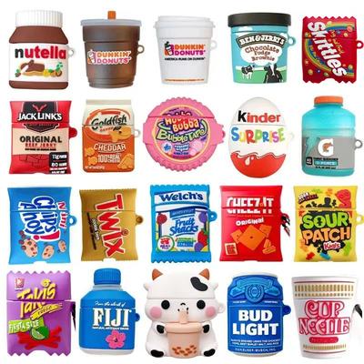 Для AirPods 4 чехол 3D закуски сахар напитки креативный чехол для наушников для AirPods Pro 1 2 3 мультяшный силиконовый чехол для AirPods Pro 2