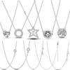 MULA Sterling Silver Color Me Link Star Necklace Fit Original Charms Silver Fine Jewelry DIY Fashion For Women Fashion Gift