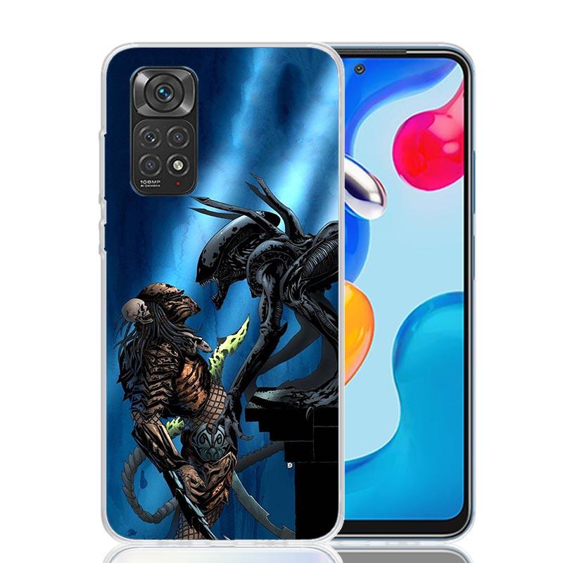 Alien Vs Predator Painted Phone Case For Xiaomi Redmi Note 15 14 13 12S 12 Pro Plus 11S 11E 11 11T 10S 10 Art Soft Pattern Cover