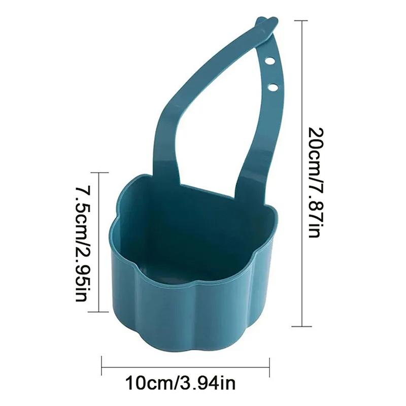Подставка для слива кухонной раковины Подвесной держатель для мыла Полка Регулируемая корзина для хранения Держатель для смесителя в ванной Кухонные принадлежности