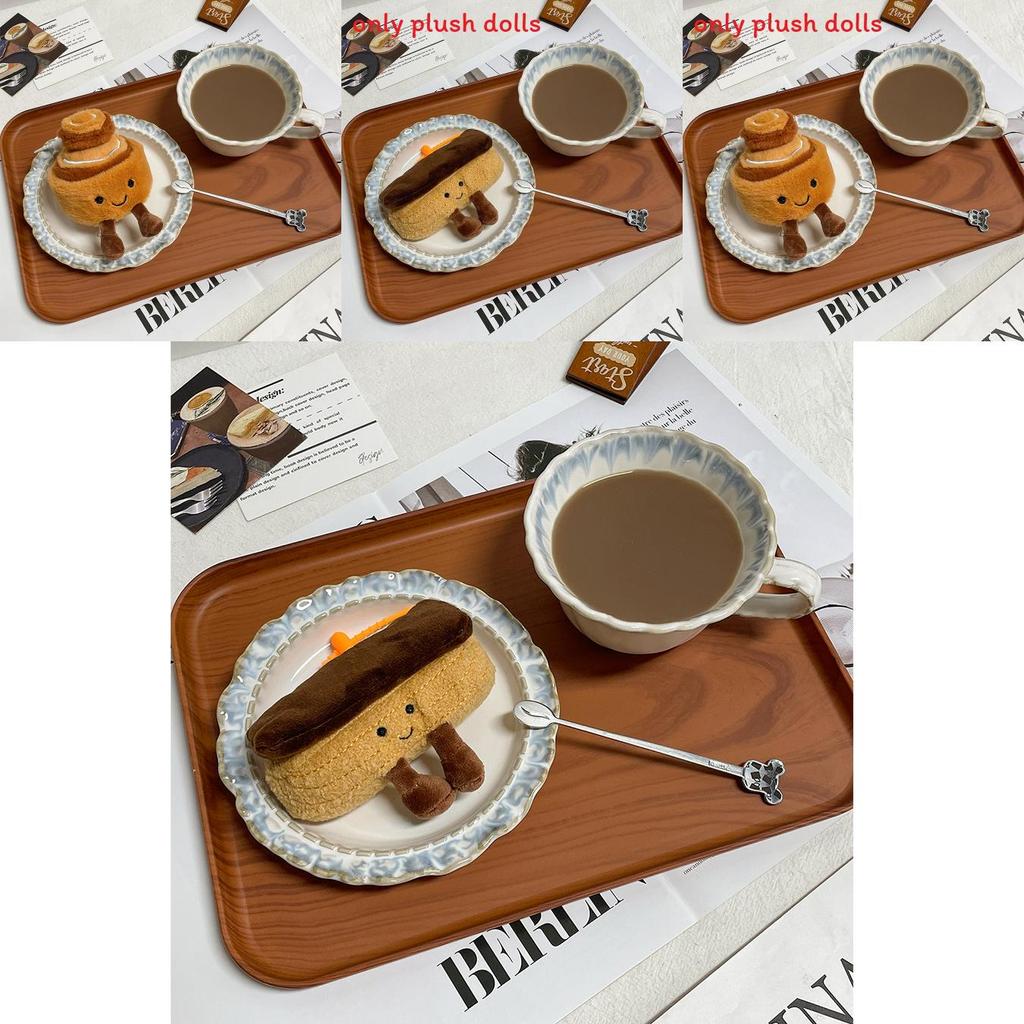 Плюшевые подвески в виде яичных тартов, слоек, панкейков и бейглов с короткой плюшевой начинкой для детей и взрослых