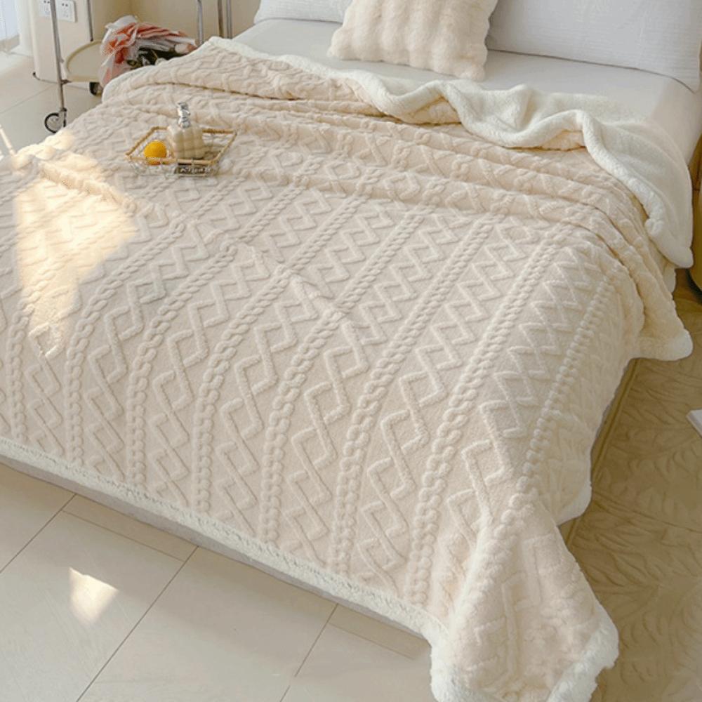 Однотонное коралловое флисовое одеяло, утолщенное одеяло для сна в офисе, ромбовидное фланелевое одеяло для путешествий