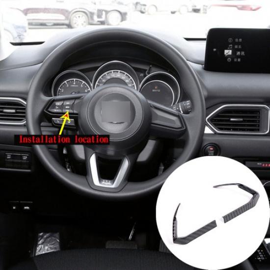 ABS Накладка на рамку рулевого колеса из углеродного волокна для Mazda 3 6 CX3 CX5 CX8 CX9