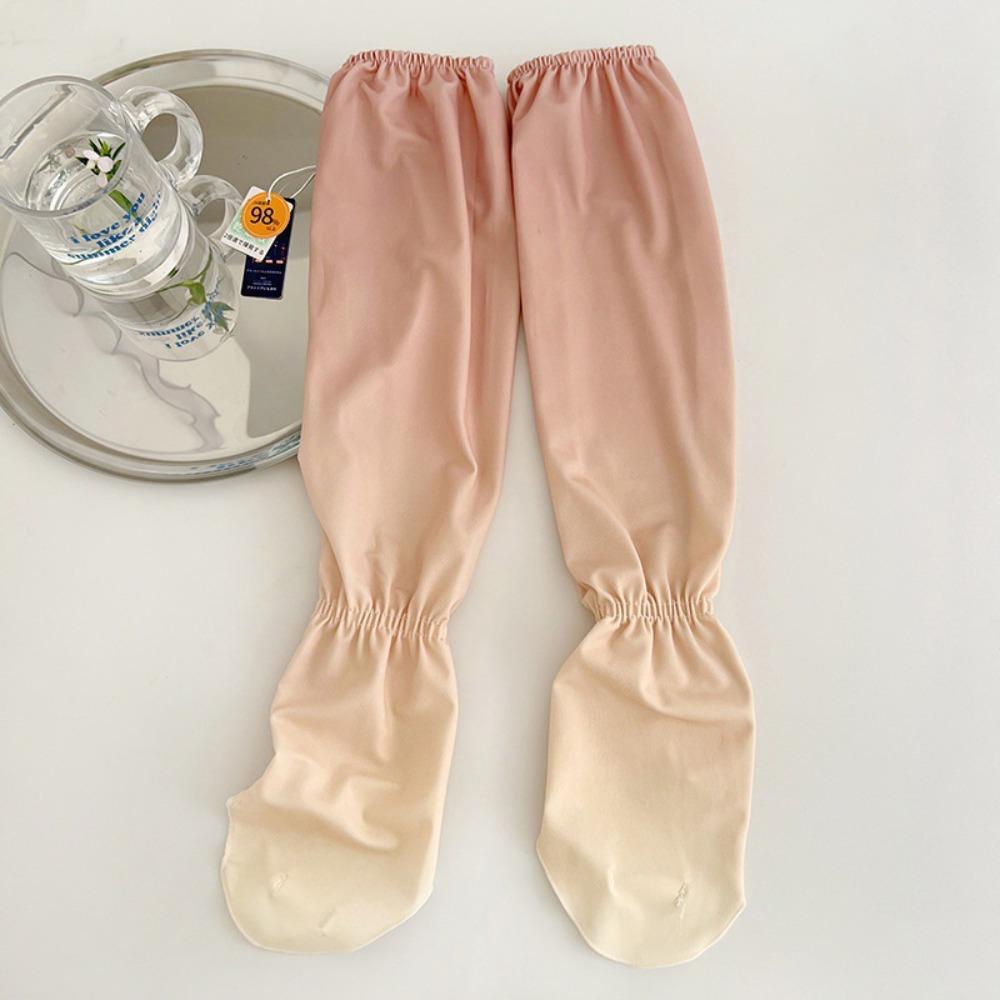 Gradient Sunscreen Arm Covers Elastic Cycling Gloves Cute Long Ice Silk Sleeves  Driving