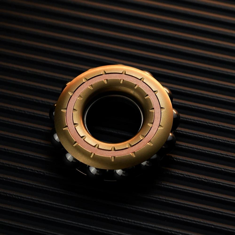 EDC механические бусины Fidget Ring Push Slider металлические мини-игрушки для снятия стресса инструменты