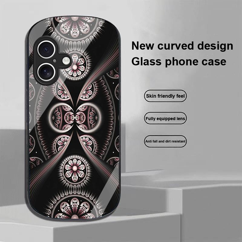Красочный Цветочный Тотем Для Apple IPhone 16 11 13 15 14 Pro Max 12 Mini 7 8 Plus XR XS Чехол для телефона из закаленного стекла эллиптической формы