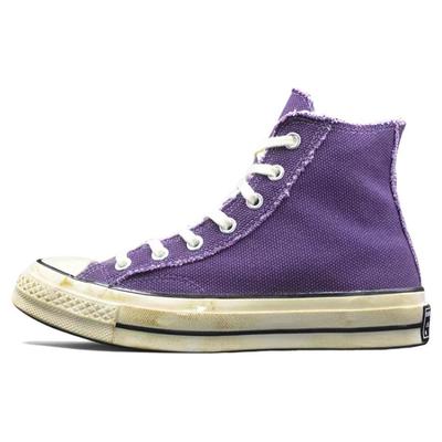 1970-е Chuck Taylor All Star Поношенные Классические Винтажные Высокие Кеды Эспадрильи Унисекс Фиолетовый