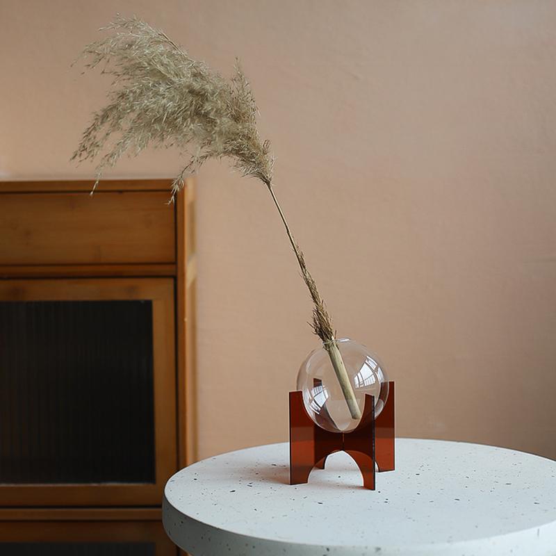 1 набор вазы в форме шара, современная ваза в форме шара, скандинавская пластиковая ваза, прозрачная акриловая стеклянная ваза, уникальная, 13 стилей