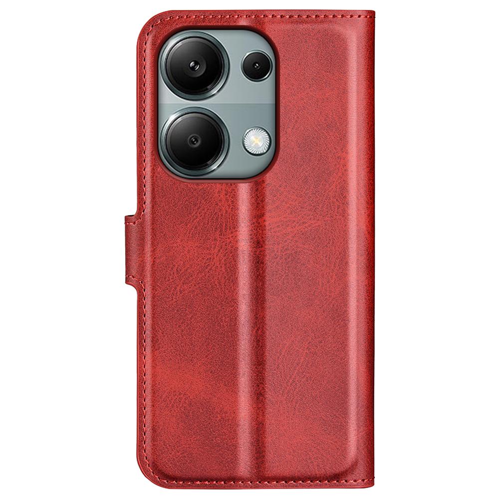 For Xiaomi Redmi Note 13 Pro 4G/Poco M6 Pro 4G Cover Magnetic Clasp PU Leather Folio Flip Phone Wallet Case