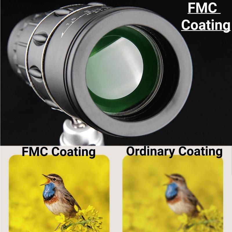 16X52 Monocular Telescope Dual Focus Zoom Binoculars 66M/8000M HD Scope Night Vision with Strap Optical Lens/Rubber Outdoor Use