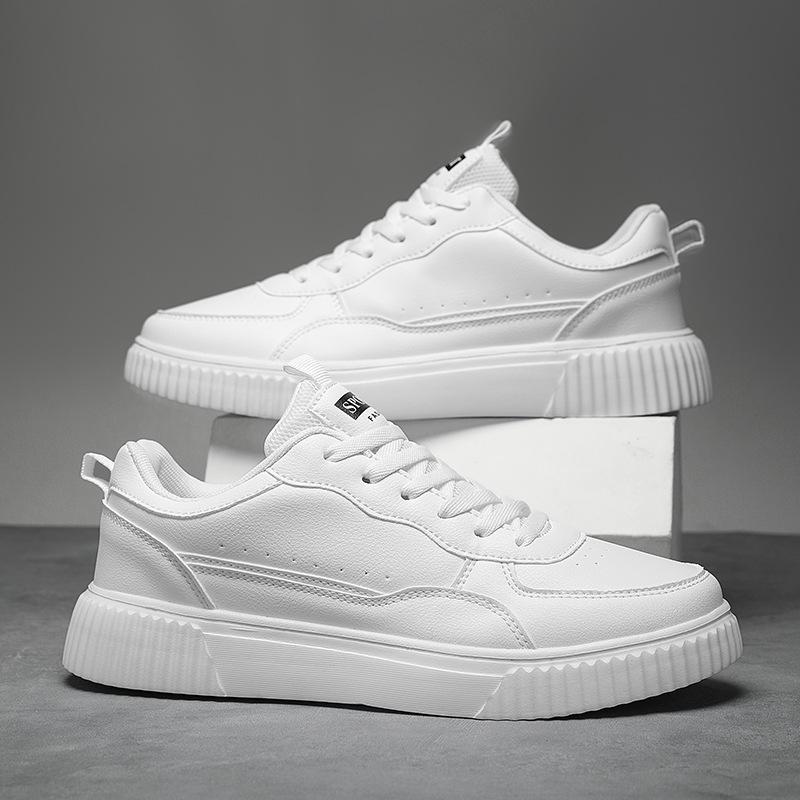 Korean Style Casual Couple Board Shoes - Lightweight, Cold-Adhesive, High-Quality Little White Sneakers