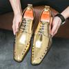 Мужские туфли класса люкс премиум-бренда, мужские туфли челси, золотые мужские профессиональные деловые кожаные туфли, мужские официальные туфли