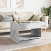 VidaXL Coffee Table with Infinity LED Concrete Grey 70x50x50 Cm, Side Table, Living Room Table, End Table, Sofa End Table, 847661