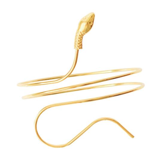 Металлический браслет на руку, спиральный браслет в виде змеи, регулируемый открытый браслет-манжета для женщин, девушек, жен, дочерей