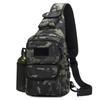 Outdoor Tactical Chest Bag with Water Bottle Holder & Charging Port