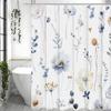 Весенний Цветочный Растение Занавеска для Душа, Декоративная Занавеска для Душа для Ванной Комнаты, Водонепроницаемая Занавеска для Душа с Крючками