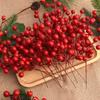 Красный фрукт имитация падуба 12 головок красных ягод украшение торговый центр ведро украшение орнамент