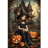 Полный комплект для вышивки крестом из эко-хлопка 11CT с принтом Хэллоуин Арт #
