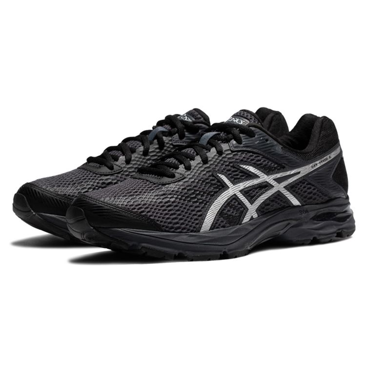 Asics Gel-Flux 4 Удобная Ткань Синтетическая Кожа Дышащие Прочные Низкие Кроссовки для Бега Мужские Кроссовки для Бега Черный 1011A614-024