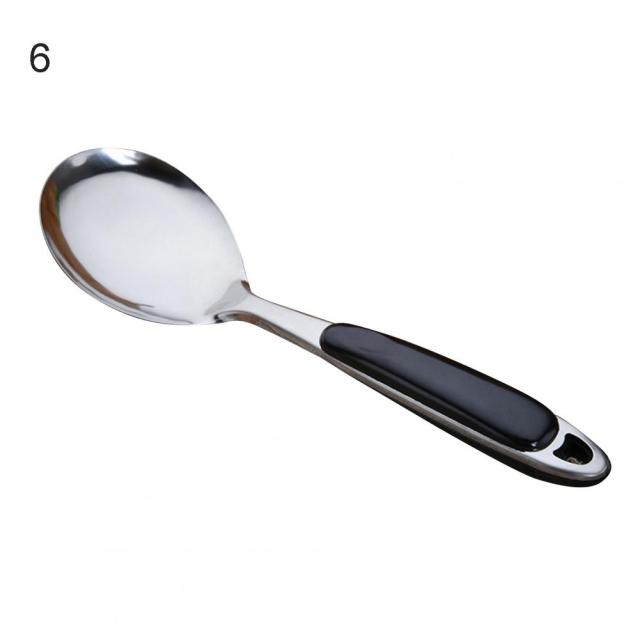 304 Stainless Steel Soup Spoon Colander with Thickened Handle Serving Ladle Flower Leakage Hole Tableware Kitchen Cooking Tool